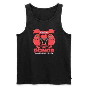 Kidney Transplant Kidney Donor Kidney Disease - Men's Premium Organic Tank Top - black - Front - AI Model Male 178 light (178cm)