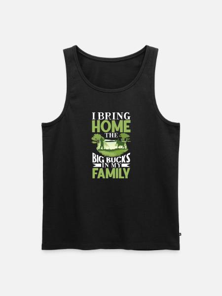 Hirschjagd Hirschjäger Jagdsaison Bockjagd - Männer Premium Bio Tank Top - Schwarz