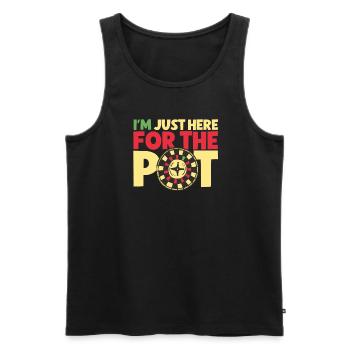 Poker Casino Joueur de poker Jeu de roulette - Débardeur bio Premium Homme - noir - Devant - Michal (187cm)