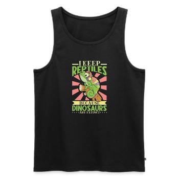 Chameleon Reptile Owner Lizard Reptile Pet - Männer Premium Bio Tank Top - Schwarz - Vorne - AI Model Male 178 light (178cm)