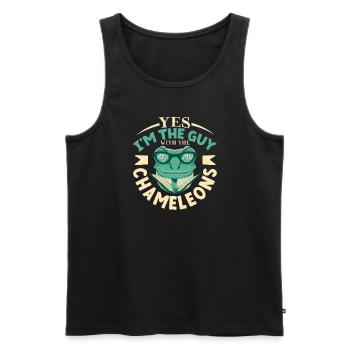 Chameleon Reptile Owner Lizard Reptile Pet - Männer Premium Bio Tank Top - Schwarz - Vorne - AI Model Male 178 light (178cm)