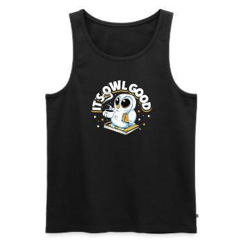 Owl Cute Owl Owl Lover just a Boy who loves owls - Männer Premium Bio Tank Top - Schwarz - Vorne - AI Model Male 178 light (178cm)
