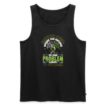 Stammbaum Familienhistoriker Genealogie Genealoge - Männer Premium Bio Tank Top - Schwarz - Vorne - AI Model Male 178 light (178cm)