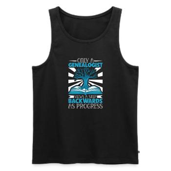 Stammbaum Familienhistoriker Genealogie Genealoge - Männer Premium Bio Tank Top - Schwarz - Vorne - AI Model Male 178 light (178cm)