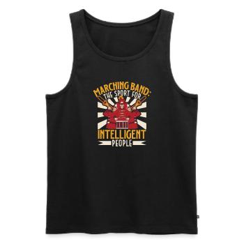 Marching Band Clarinetist School Rehearsal Music - Men's Premium Organic Tank Top - black - Front - Michal (187cm)