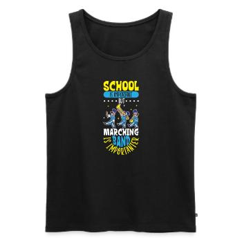 Musique de répétition de l’école clarinettiste de fanfare - Débardeur bio Premium Homme - noir - Devant - AI Model Male 178 light (178cm)