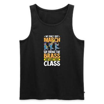 Musique de répétition de l’école clarinettiste de fanfare - Débardeur bio Premium Homme - noir - Devant - Michal (187cm)