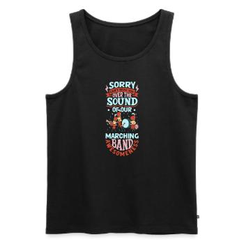 Marching Band Clarinetist School Rehearsal Music - Men's Premium Organic Tank Top - black - Front - Michal (187cm)