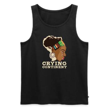 Afro Black Girl Pride Afro Girl Afrocentrique - Débardeur bio Premium Homme - noir - Devant - AI Model Male 178 light (178cm)