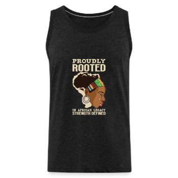 Afro Black Girl Pride Afro Girl Afrocentrique - Débardeur bio Premium Homme - charbon - Devant - Alexander (188cm)