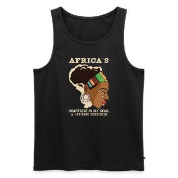 Afro Black Girl Pride Afro Girl Afrocentric - Men's Premium Organic Tank Top - black - Front - Michal (187cm)