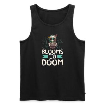 Horror Garden Gardener Zombie Plant Gardening - Men's Premium Organic Tank Top - black - Front - AI Model Male 178 light (178cm)
