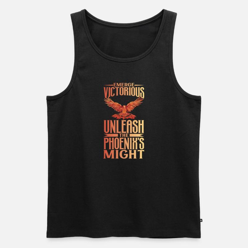Phönix Vogel Fabelwesen - Männer Premium Bio Tank Top - Schwarz