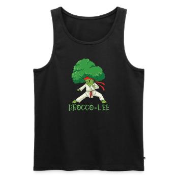 Broccoli Martial Arts Karate MMA Boxing Kicks - Men's Premium Organic Tank Top - black - Front - Michal (187cm)
