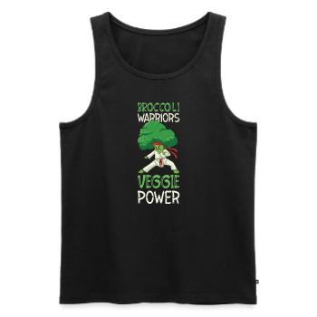 Broccoli Martial Arts Karate MMA Boxing Kicks - Men's Premium Organic Tank Top - black - Front - Michal (187cm)