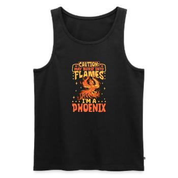 Phoenix Bird Mythical Creatures - Men's Premium Organic Tank Top - black - Front - Michal (187cm)