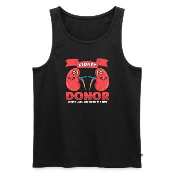 Kidney Transplant Kidney Donor Kidney Disease - Men's Premium Organic Tank Top - black - Front - AI Model Male 178 light (178cm)