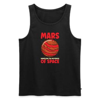 Mars Explore Astronaut Astronomy Solar System - Men's Premium Organic Tank Top - black - Front - AI Model Male 178 light (178cm)