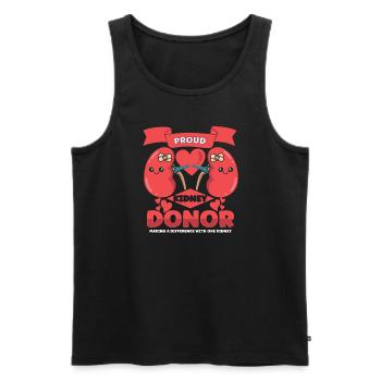 Kidney Transplant Kidney Donor Kidney Disease - Men's Premium Organic Tank Top - black - Front - AI Model Male 178 light (178cm)