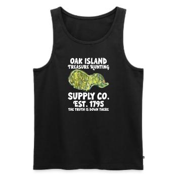 Oak Island / Treasure Hunting Oak Island Mystery - Men's Premium Organic Tank Top - black - Front - Michal (187cm)