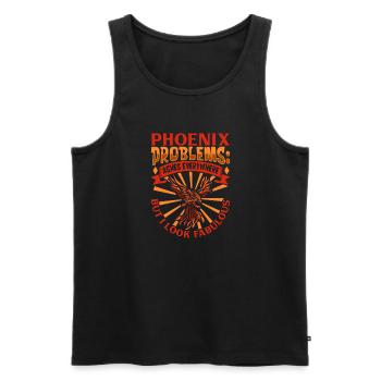 Phoenix Bird Mythical Creatures - Men's Premium Organic Tank Top - black - Front - Michal (187cm)