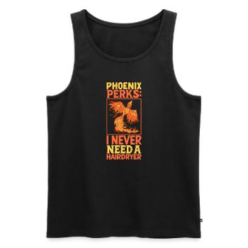 Phoenix Bird Mythical Creatures - Men's Premium Organic Tank Top - black - Front - Michal (187cm)