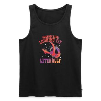 Phoenix Bird Mythical Creatures - Men's Premium Organic Tank Top - black - Front - Michal (187cm)