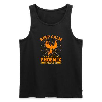 Phoenix Bird Mythical Creatures - Men's Premium Organic Tank Top - black - Front - Michal (187cm)