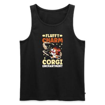 Dog Welsh Corgi Pet Dog Lover Puppy Welsh Dog - Männer Premium Bio Tank Top - Schwarz - Vorne - Michal (187cm)