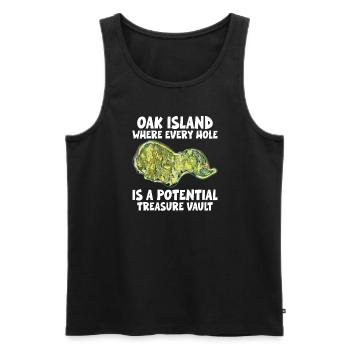 Oak Island / Treasure Hunting Oak Island Mystery - Men's Premium Organic Tank Top - black - Front - AI Model Male 178 light (178cm)