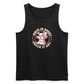 Cheerleading Cheer Quote Football Stadium Dance - Men's Premium Organic Tank Top - black - Front - Michal (187cm)