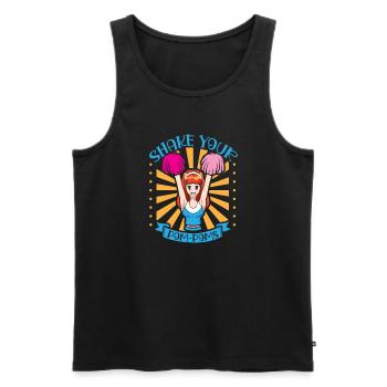 Cheerleading Cheer Quote Football Stadium Dance - Men's Premium Organic Tank Top - black - Front - Michal (187cm)