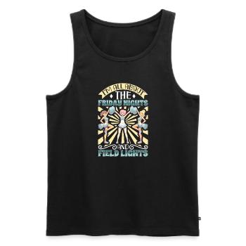 Cheerleading Cheer Quote Football Stadium Dance - Men's Premium Organic Tank Top - black - Front - Michal (187cm)