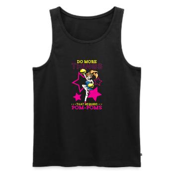 Cheerleading Cheer Quote Football Stadium Dance - Men's Premium Organic Tank Top - black - Front - Michal (187cm)