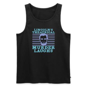 Abraham Lincoln Theater Theatre US History - Men's Premium Organic Tank Top - black - Front - AI Model Male 178 light (178cm)
