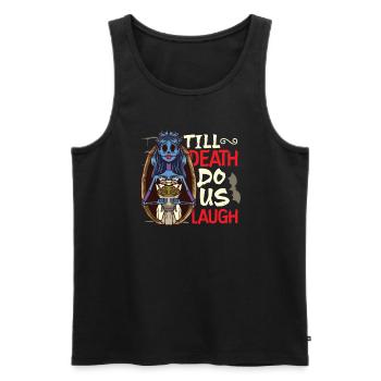 Funny Gothic Goth Wedding Bride Goth Halloween - Men's Premium Organic Tank Top - black - Front - AI Model Male 178 light (178cm)