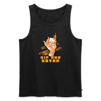 Whiskey-liebhaber Cheers Whiskey-bar Reiches Aroma - Männer Premium Bio Tank Top - Schwarz - Vorne - AI Model Male 178 light (178cm)