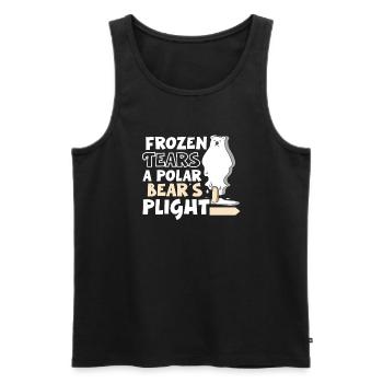 Polar Bear Global Warming Arctic Seal Hunt - Men's Premium Organic Tank Top - black - Front - AI Model Male 178 light (178cm)