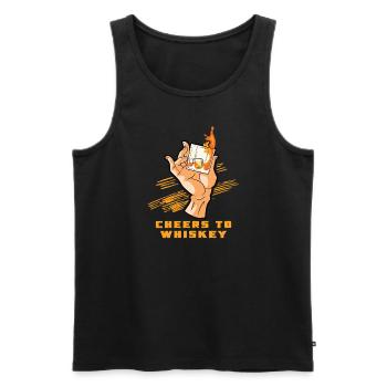 Whiskey-liebhaber Cheers Whiskey-bar Reiches Aroma - Männer Premium Bio Tank Top - Schwarz - Vorne - AI Model Male 178 light (178cm)