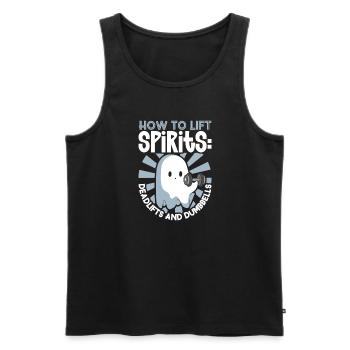Bodybuilding Powerlifting Weightlifting Fitness - Men's Premium Organic Tank Top - black - Front - Michal (187cm)
