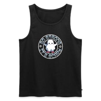 Bodybuilding Powerlifting Gewichtheben Fitness - Männer Premium Bio Tank Top - Schwarz - Vorne - AI Model Male 178 light (178cm)