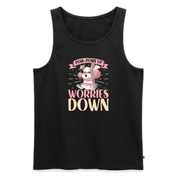 Tenue de pom-pom girl - Débardeur bio Premium Homme - noir - Devant - AI Model Male 178 light (178cm)