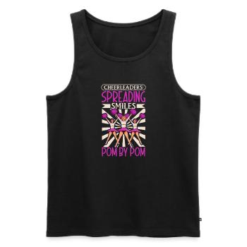 Tenue de pom-pom girl - Débardeur bio Premium Homme - noir - Devant - AI Model Male 178 light (178cm)