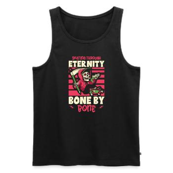 Gruseliger Skating Skeleton Skater Hallowen Horror - Männer Premium Bio Tank Top - Schwarz - Vorne - Michal (187cm)