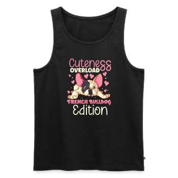 french bulldog english bulldog dog lover bulldog - Männer Premium Bio Tank Top - Schwarz - Vorne - AI Model Male 178 light (178cm)
