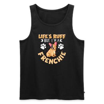 french bulldog english bulldog dog lover bulldog - Männer Premium Bio Tank Top - Schwarz - Vorne - Michal (187cm)