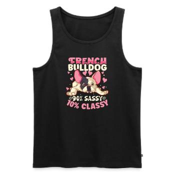 french bulldog english bulldog dog lover bulldog - Männer Premium Bio Tank Top - Schwarz - Vorne - AI Model Male 178 light (178cm)