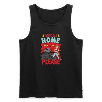 Horror Paranormal Haunted House Creepy Halloween - Men's Premium Organic Tank Top - black - Front - AI Model Male 178 light (178cm)