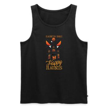 Horror Paranormal Haunted House Creepy Halloween - Men's Premium Organic Tank Top - black - Front - Michal (187cm)
