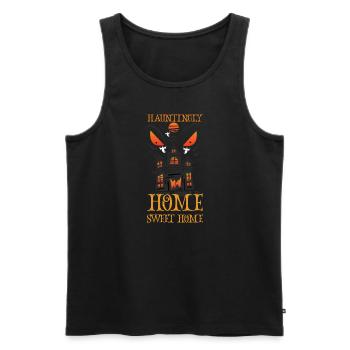 Horror Paranormal Haunted House Creepy Halloween - Men's Premium Organic Tank Top - black - Front - AI Model Male 178 light (178cm)
